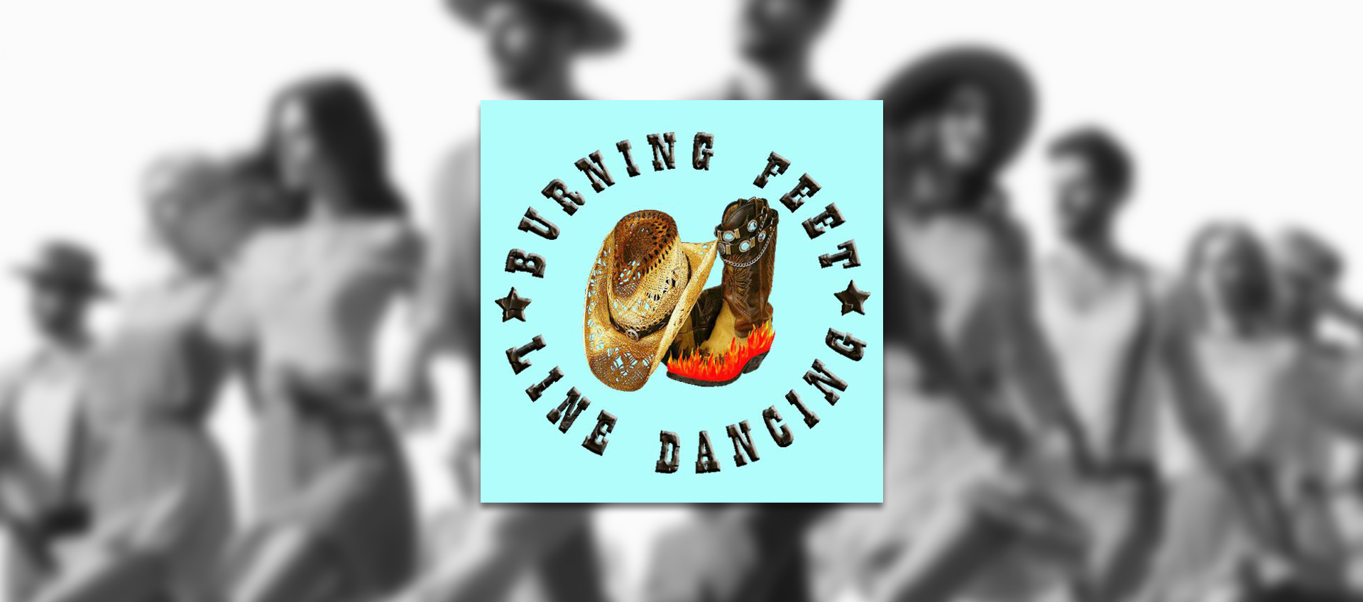 Logo Burning Feet Line Dancing