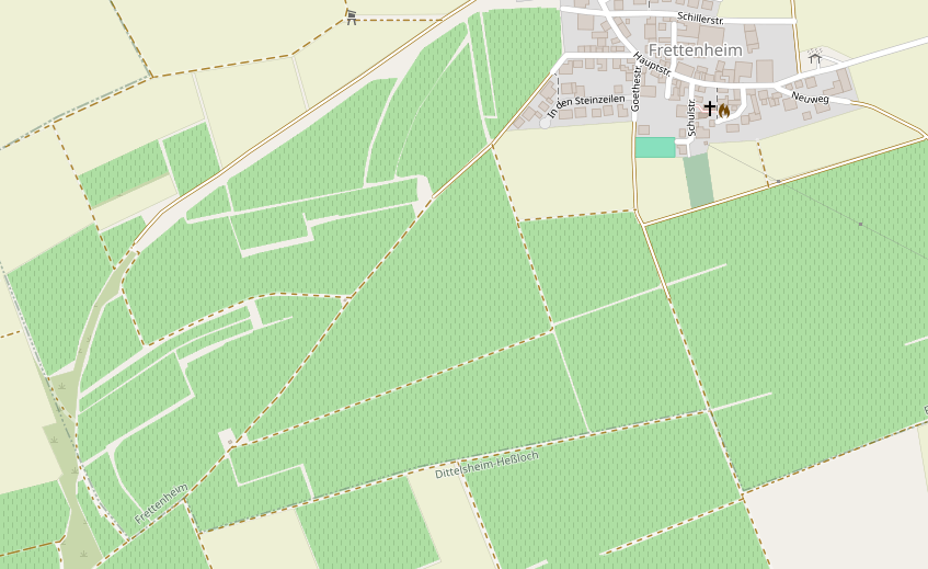 Bild mit Ortsangabe unseres Festplatzes für unsere Veranstaltung Weingenuss (Quelle: OpenStreetMap)